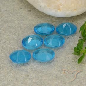 Gemas de Apatito Azur intenso natural de 1.96 ct, Ovalada, VS