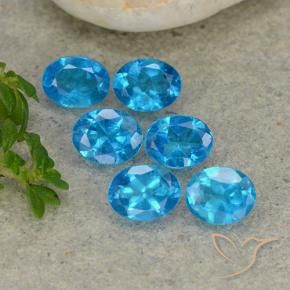 Gemas de Apatito Azul medio natural de 1.97 ct, Ovalada, VS