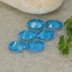 Gemas de Apatito Azul medio natural de 1.97 ct, Ovalada, VS