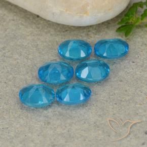 Gemas de Apatito Azul medio natural de 2.03 ct, Ovalada, VS