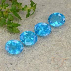 Gemas de Apatito Azul natural de 1.47 ct, Ovalada, VS