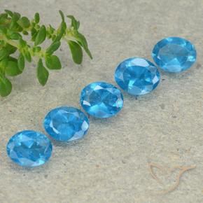Gemas de Apatito Azul natural de 1.74 ct, Ovalada, VS