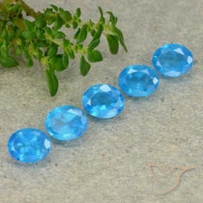 Gemas de Apatito Azul natural de 1.90 ct, Ovalada, VS