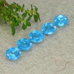 Gemas de Apatito Azul natural de 1.64 ct, Ovalada, VS
