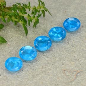 Gemas de Apatito Azul natural de 2.21 ct, Ovalada, VS