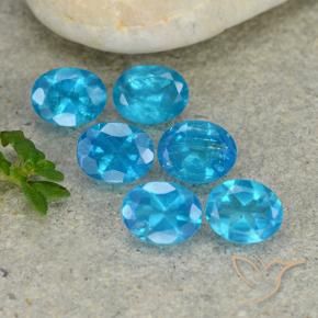 Gemas de Apatito Azul eléctrico natural de 2.15 ct, Ovalada, VS