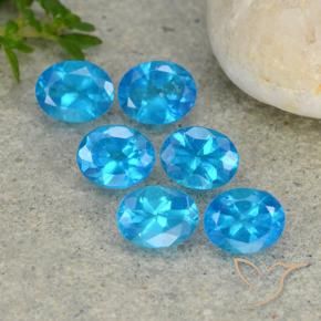 Gemas de Apatito Azul natural de 2.24 ct, Ovalada, VS