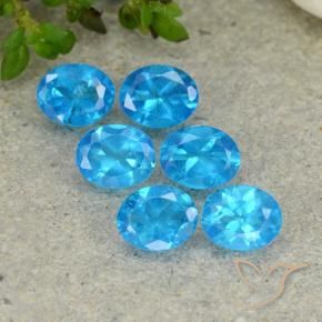 Gemas de Apatito Azul natural de 2.28 ct, Ovalada, VS