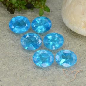 Gemas de Apatito Azul medio natural de 2.32 ct, Ovalada, VS