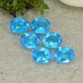 Gemas de Apatito Azul natural de 1.90 ct, Ovalada, VS