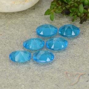 Gemas de Apatito Azul natural de 1.90 ct, Ovalada, VS