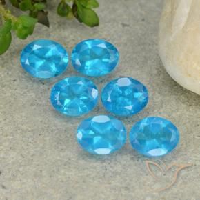 Gemas de Apatito Azul natural de 2.20 ct, Ovalada, VS