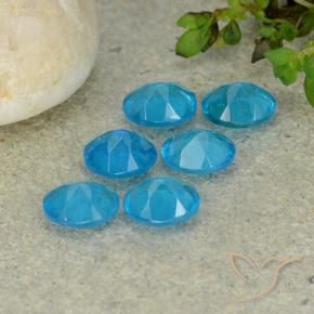 Gemas de Apatito Azul natural de 2.20 ct, Ovalada, VS
