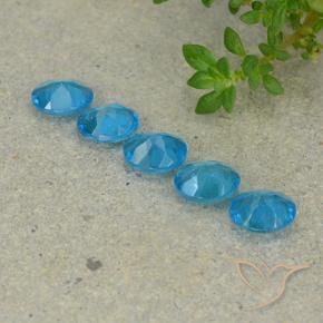 Gemas de Apatito Azur intenso natural de 1.66 ct, Ovalada, VS