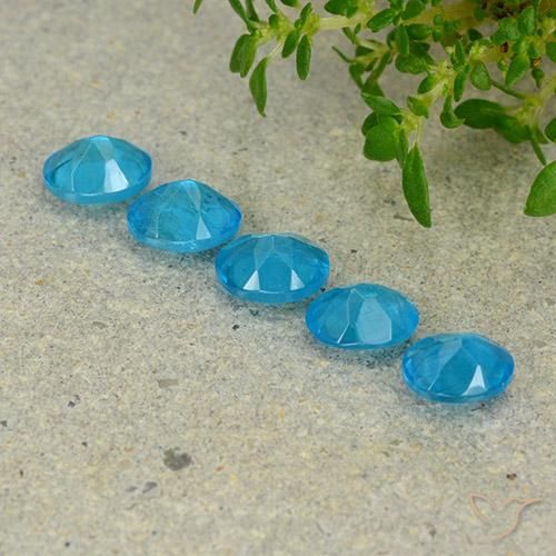 Gemas de apatita azul natural de 1,81 ct, corte óvalo, VS
