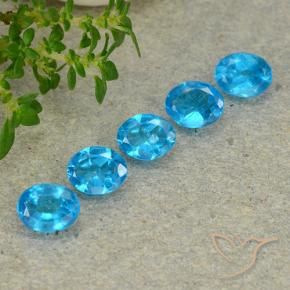 Gemas de Apatito Azul agua oscuro natural de 1.70 ct, Ovalada, VS