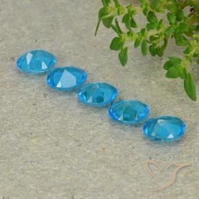 Gemas de Apatito Azul agua oscuro natural de 1.70 ct, Ovalada, VS