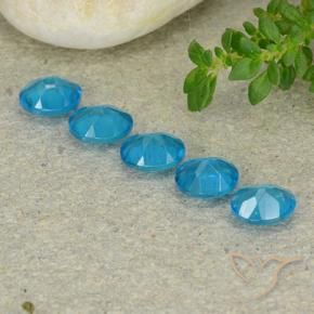 Gemas de Apatito Azul natural de 1.89 ct, Ovalada, VS