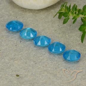 Gemas de Apatito Azul intenso natural de 2.01 ct, Ovalada, VS