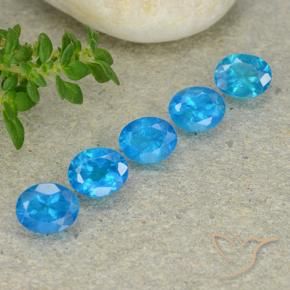 Gemas de Apatito Azul natural de 2.12 ct, Ovalada, VS