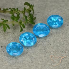 Gemas de Apatito Azul azur natural de 1.49 ct, Ovalada, VS
