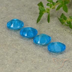 Gemas de Apatito Azul natural de 1.39 ct, Ovalada, VS