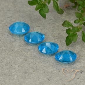 Gemas de Apatito Azul natural de 1.24 ct, Ovalada, VS