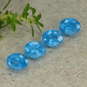 Gemas de Apatito Azul natural de 1.44 ct, Ovalada, VS