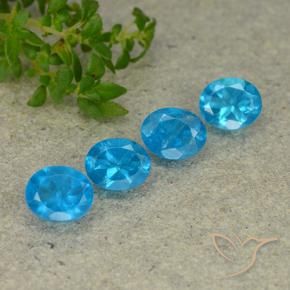 Gemas de Apatito Azul natural de 1.70 ct, Ovalada, VS