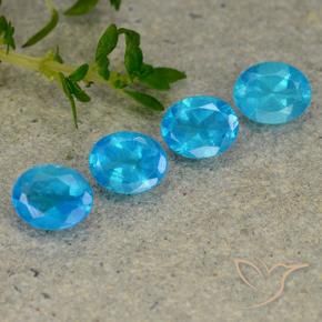 Gemas de Apatito Azul natural de 1.30 ct, Ovalada, VS