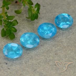 Gemas de Apatito Agua oscuro natural de 1.65 ct, Ovalada, VS