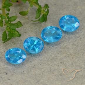 Gemas de Apatito Azul natural de 1.46 ct, Ovalada, VS