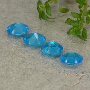 Gemas de Apatito Azul natural de 1.46 ct, Ovalada, VS