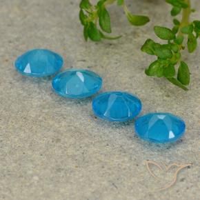 Gemas de Apatito Azul eléctrico natural de 1.38 ct, Ovalada, VS