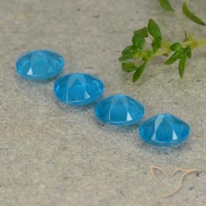 Gemas de Apatito Azul medio natural de 1.54 ct, Ovalada, VS