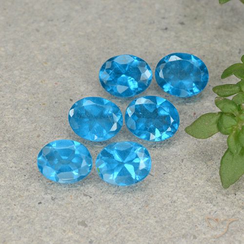 2.23ctw Natural Azul Apatito, Ovalada, VS