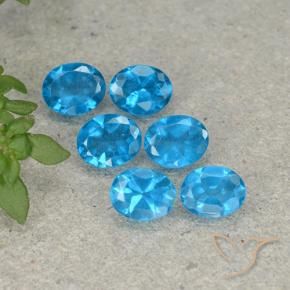 Gemas de Apatito Azul natural de 2.23 ct, Ovalada, VS