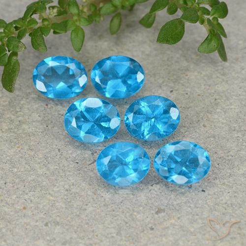 Gemas de Apatito Azul azur natural de 2.17 ct, Ovalada, VS