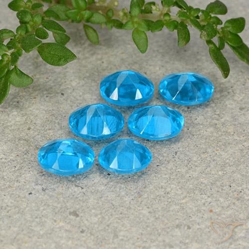 Gemas de Apatito Azul azur natural de 2.17 ct, Ovalada, VS