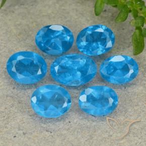 Gemas de Apatito Azul natural de 2.90 ct, Ovalada, VS