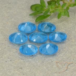Gemas de Apatito Azul medio natural de 2.26 ct, Ovalada, VS