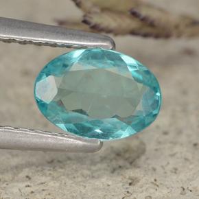 Apatito Azul eléctrico natural de 0.70 ct, Corte Óvalo, VVS-VS