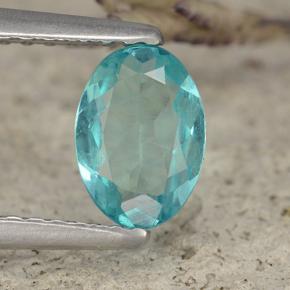 Apatito Azul eléctrico natural de 0.70 ct, Corte Óvalo, VVS-VS