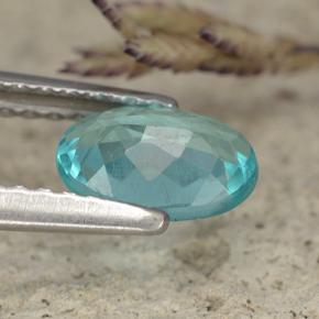 Apatito Azul eléctrico natural de 0.70 ct, Corte Óvalo, VVS-VS