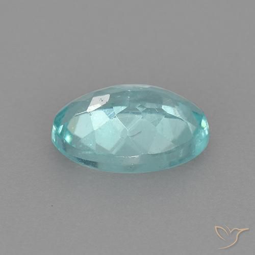 Apatito Verde azul natural de 0.77 ct, Ovalada, VS