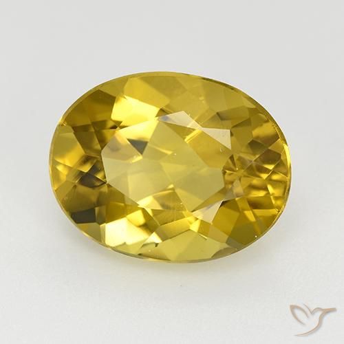 Apatito Dorado amarillento natural de 4.90 ct, Ovalada, VVS-VS