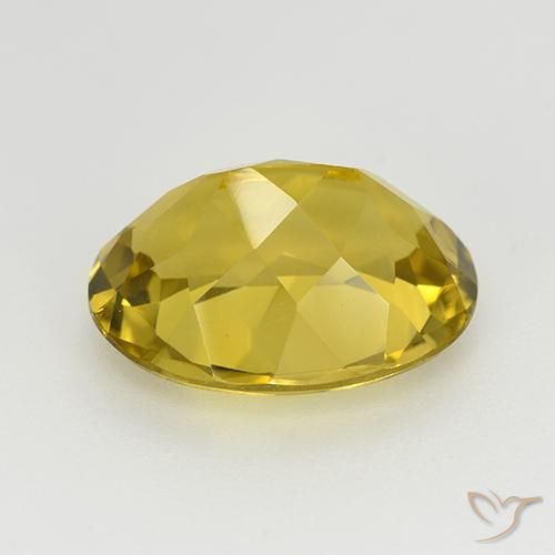Apatito Dorado amarillento natural de 4.90 ct, Ovalada, VVS-VS
