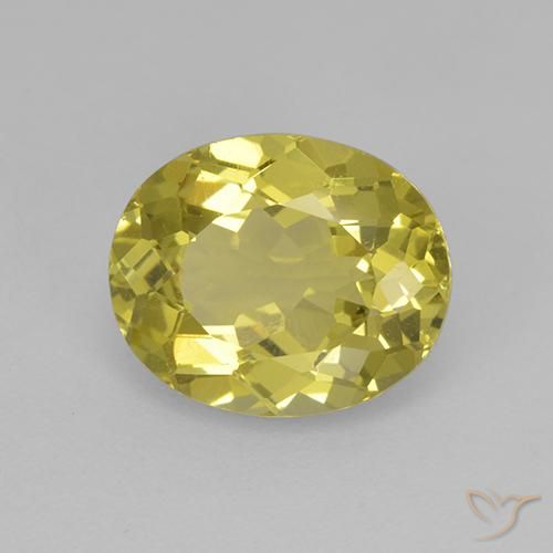 Apatito Amarillo pálido natural de 2.37 ct, Ovalada, VS