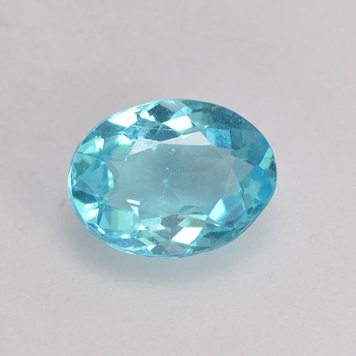 Apatita azul suizo natural de 0,67 ct, corte óvalo, VS