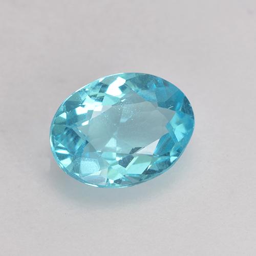 Apatita azul suizo natural de 0,67 ct, corte óvalo, VS